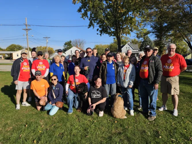 Rotary Club of Webster City participates with World’s Largest Polio Walk